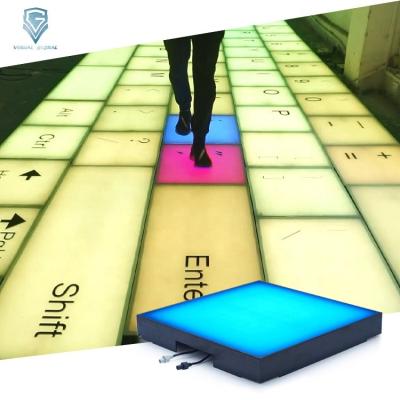 China LANDSCAPE Promotion WIFI Control Colorful RGB Interactive LED Light Up Dance Floor for sale