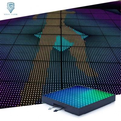 China Hot Sale LANDSCAPE SD Control Event Party Lit Colorful Led Brick Dance Floor Panel for sale