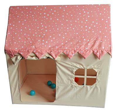 China Polyester-Zelt-Haus für Kinder, 110x74x110cm Schloss-Spiel-Zelt-Rosa-Farbe zu verkaufen