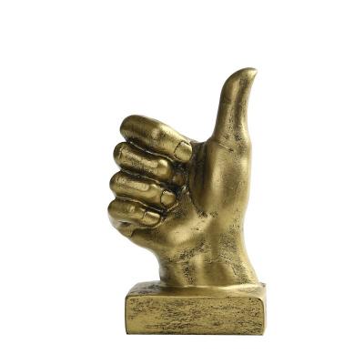 China All American Retro Regions Custom Resin Gesture Model Finger Model Decoration Bar Room Office Decoration Craft Home Gift for sale