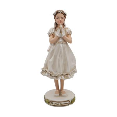 China All Applicable First Communion Girl Statue Religious Resin Crafts for sale