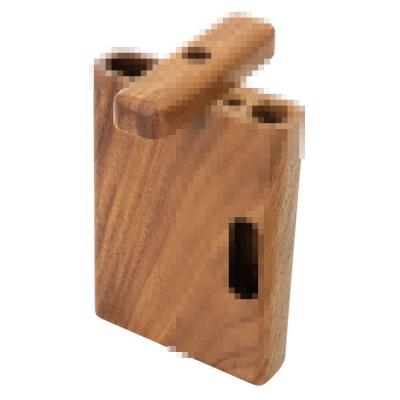 China Traditional Swivel Wooden Dugout - Classic Teak Cigarette Holder with Metal Bat and Poker for sale