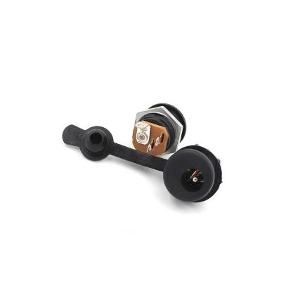 China Power Waterproof 5.5mm x2.0mm DC Plug Bring Hex Nut Power Jack Plug Female Mount Connector for sale