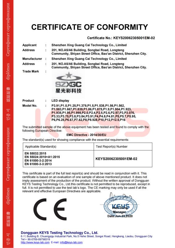 CE-EMC EN55024 - HK Brilliance International Technology Ltd.