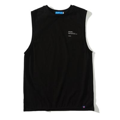 China Anti-Wrinkle Modern Design Easy Clean Cotton Men's Fitness 100% Sleeveless T-Shirt for sale