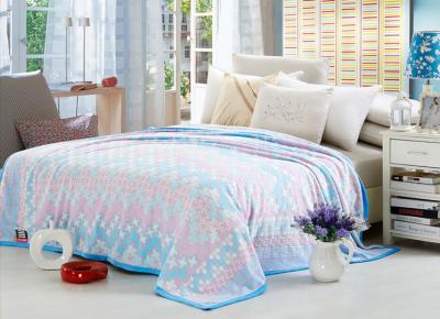 China Comfortable Polyester Solid Flannel Blanket 3D Printed Super Soft For Bed 220*240 for sale