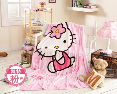 China Nettes Tierdruck-Flanell-Baby-Decken-Siebdruck-Polyester 100% Microfiber zu verkaufen