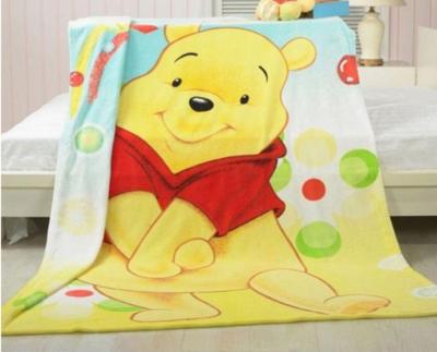 China Custom Kids Plush Screen Printed Blanket , Cute Flannel Baby Blanket Anti - Pilling for sale