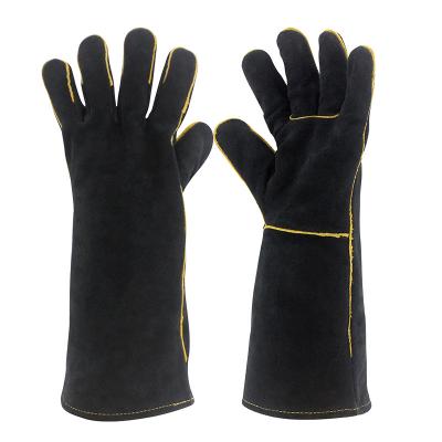 China High Quality Thick Leather Welding Anti-Slip And Heat Comfort Welding Safety Protective Gloves for sale