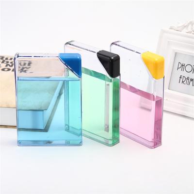 China Viable Transparent Custom Clear Portable Plastic Water Bottle Private Label Food Grade Flat Water Bottle for sale