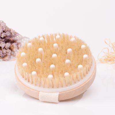 China EXFOLIATE Back Scrub Shower Cellulite Removal Body Cleansing Round Bath Exfoliating Brush for sale