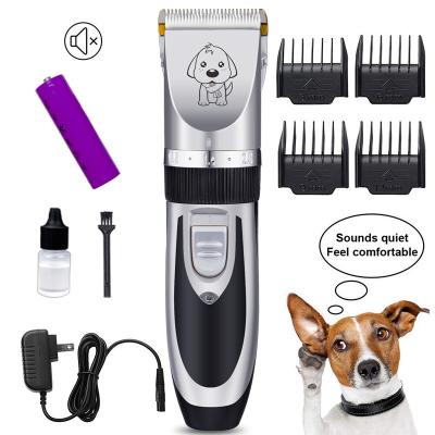 China Cat Professional Dogs Grooming Clippers Viable Dog USB Protective Folders Two Charging Low Noise Electric Pet Hair Clippers for sale