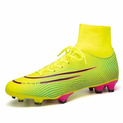 China Soccer Shoes OEM/ODM Accepting Men Soccer Sneakers Plus Size Men Hard Sole Wear Resistant Soccer Shoes Football for sale