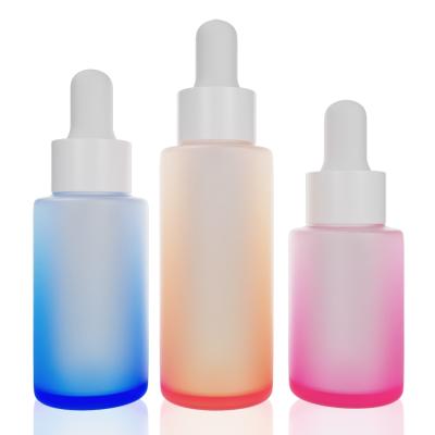 China Cosmetic Customized Transparent Essential Oil Dropper Bottle With Dropper Cap for sale