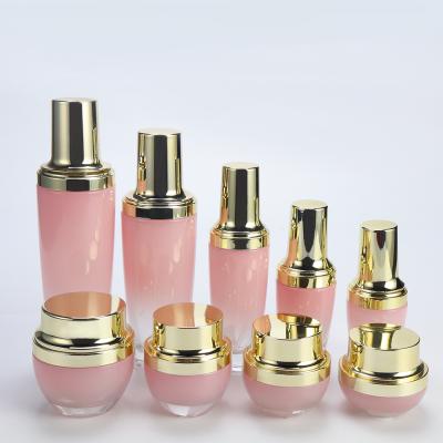 China Whosale Supply Cosmetics Pearl White Glass Cosmetic Bottle Set With Silver Lid 20ml 30ml 60ml 100ml Spray / Pump Lotion Glass Bottle Set for sale