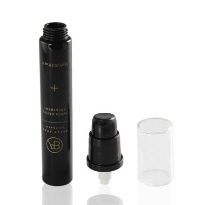 China Hot Selling Cheap Cosmetic 30ml 50ml 100ml 200ml Empty Black Cosmetic Airless Pump Tubes For Body Cream for sale