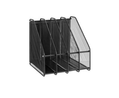 China Eco-friendly Powder Coated High Quality Eco-friendly File Storage Metal Mesh Desktop Magazine Rack for sale