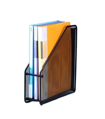 China Good Quality Eco-friendly Office Metal Mesh Desk Organizer Magazine Rack for sale