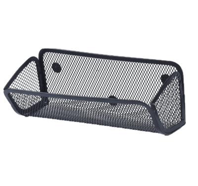 China Bathroom Customized LOGO Stationery Black Wholesales Pen Holder Wire Mesh For Desktop Magnetic Storage Basket for sale