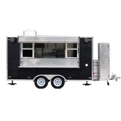 China Standard mobile vegetable processing factory USA kitchen food trailer fully equipped 13ft food carts and food trailers for sale for sale