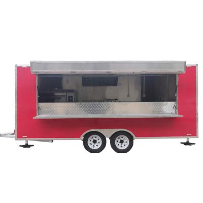 China Vegetable Processing Plant Into Sale 14ft / 4 People Concession Food Trailers Outdoor Electric Food Carts In USA for sale