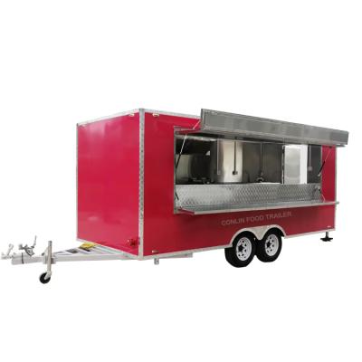 China Vegetable processing plant fully loaded 16ft concession food trailer/mobile container restaurant/sprinter food van for sale