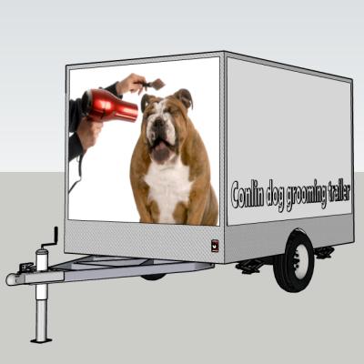 China Sustainable New Self Service Mobile Dog Wash Trailer Pet Grooming Trailer for sale