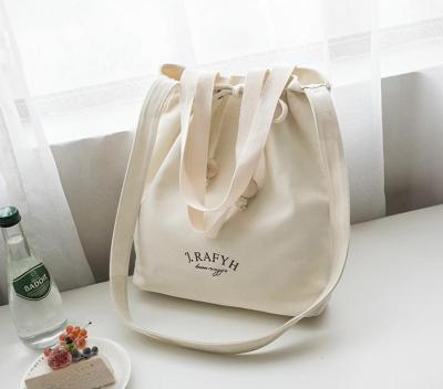 China Soft-Loop Tote Bag Cotton Drawstring Shopping Eco Friendly Custom Canvas Tote Bag for sale