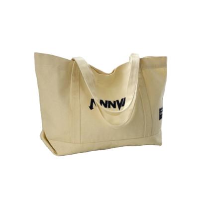 China Custom Everyday Use Folding Logo Cotton Canvas Bag With Colorful Silk Printing Handles for sale