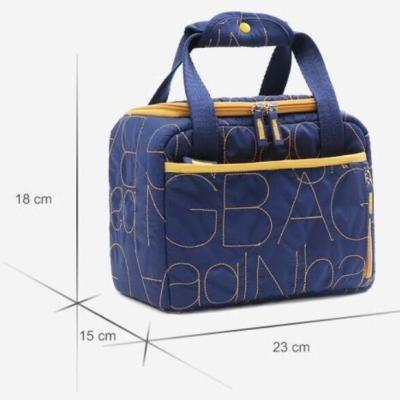 China Custom Waterproof Logo Beer 6 Bottle Wine Polyester Lunch Thermal Thermal Insulated Cooler Bag for sale