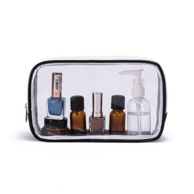 China NATIONAL PVC Clear Transparent Zipper Travel Bag PVC Cosmetic Bag for sale