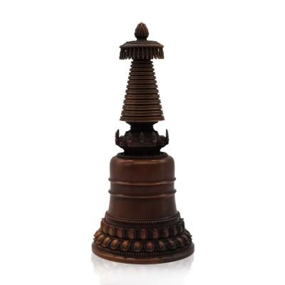 China Big Bodhi Brown Stupa Kadang Pagoda China Brass Secret Buddhist Stupa Ornament for sale