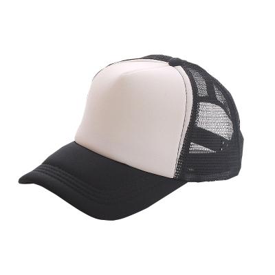 China Promotional Custom Baseball Cap All-match Baseball Cap Hops Dad Mesh Hat Unisex Trucker Hat White for sale