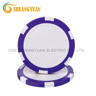 China 11.5g ABS 6-Stripe Empty Poker Chip For Custom Printing for sale