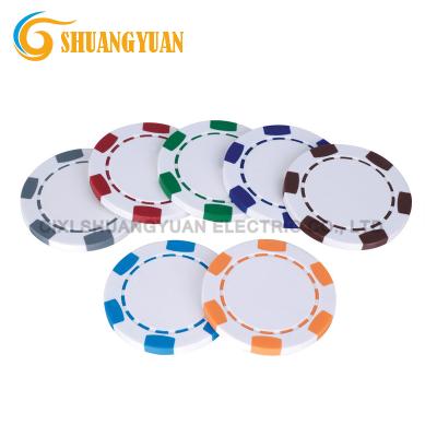 China 11.5g ABS 6-Spot Empty Poker Chip For Custom Printing for sale