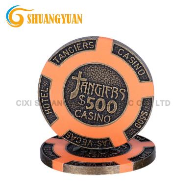 China Custom 16g Tangier Zinc Alloy Casino Metal Poker Chip for sale