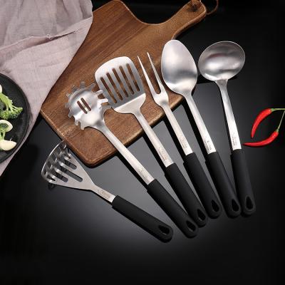 China Sustainable Stainless Steel Kitchen Tableware Household Kitchenware Set 6 Piece Kitchen Accessories Stainless Steel Spatula Spoon Spatula Set for sale