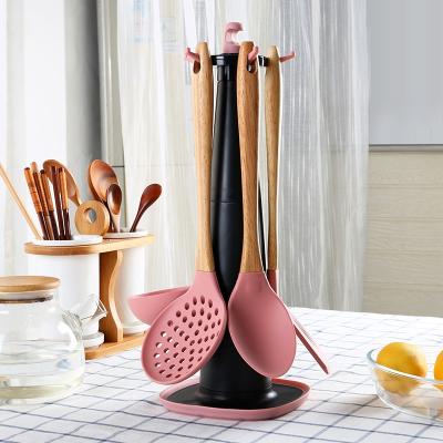 China Sustainable Kitchen Utensil Silicone Non-Stick Cookware Spatula Set 10 Pcs Cookware Sets Kitchen Utensil Set for sale