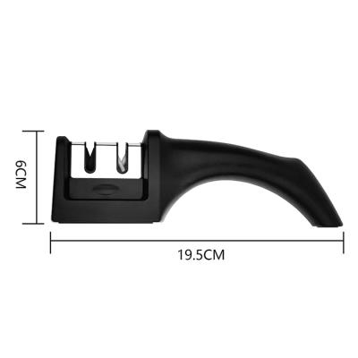 China Durable Eco-Friendly Blades Manual 2 Stage Tungsten And Polish Steel Knife Sharpening Tool Kitchen Knife Sharpener for sale