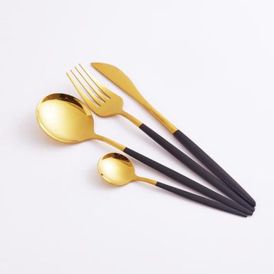 China Amazon 2021 Viable New Gold Stainless Steel Popular High Quality And Luxury Royal 304 Cutlery Stainless Steel for sale