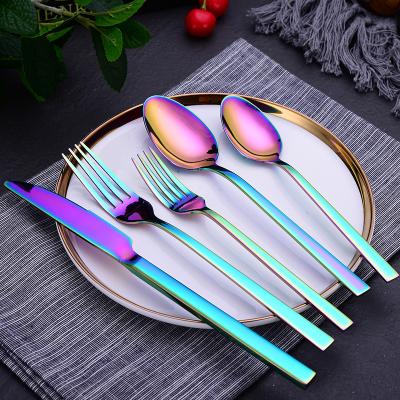 China Viable Hot Sales Luxury 5pcs Mirror Flatware Set Stainless Steel Gold Shiny Cutlery Set 24pcs Geschirr Set for sale