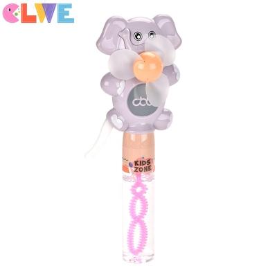 China Good quality ABS plastic handheld magic wand fan +bubble design elephant surprise gift for handheld bubble stick fan bubble stick animal magic wand kids elephant hand fan for sale