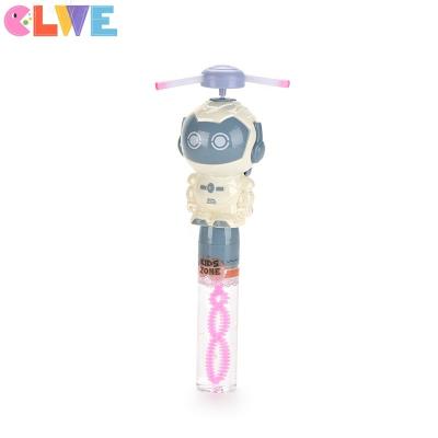 China ABS Light Novelty Handheld Magic Wand Fan+bubble Design Luminous Robot Light Up Robot Bubble Stick For Space Robot Handheld Fan Luminous Light kids up robot bubble magic wand for sale