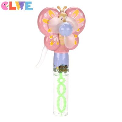 China ABS Handheld Novelty Magic Wand Fan+bubble Design Handheld Bubble Stick Fan Butterfly Fan Design Surprise Gift For Hand Held Fan Animal Bubble Stick Bubble Wand kids butterfly feature hand for sale