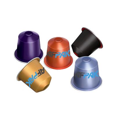 China Shanghai AFPAK aluminum material plastic empty coffee capsule for nespresso for sale