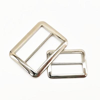 China Other Handbag Belt Strap Slider Ring Metal Adjustable Tri Glide Zinc Alloy Square Buckle For Luggage for sale