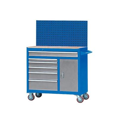 China 6 Drawer Tool Chest Mobile Storage Tool Cabinet with Pegbard 0601110 for sale