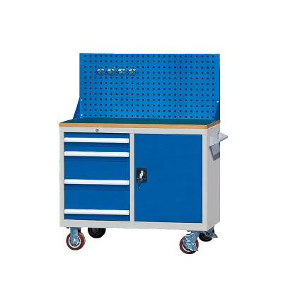 China 5 Drawer Tool Cabinet Trolley Tool Kit Tool Chest with Pegboard 450mm for sale