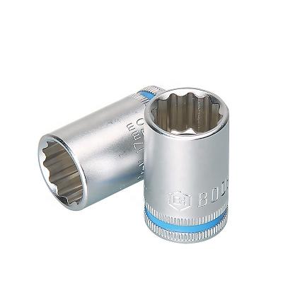 China 12 Point Socket Satin Finish Thin Wall 1/4 Inch 12 Point Socket Wrench for sale