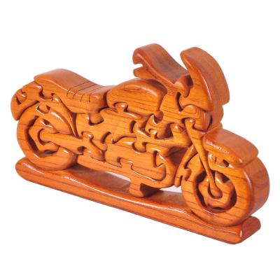 China Wooden Assembling Model Building Blocks Jewelry Ornaments Toys Fun Wooden Motorcycle MODEL TOY Children's Toys For Boys And Girls for sale